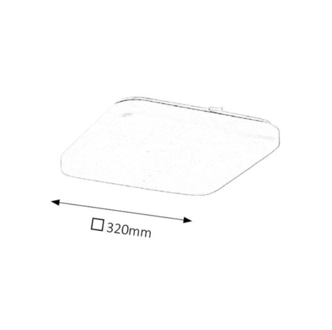 PLAFONJERA LED RABALUX ROB KVADRAT 2287 32W 2600lm 4000K 320x320 IP20